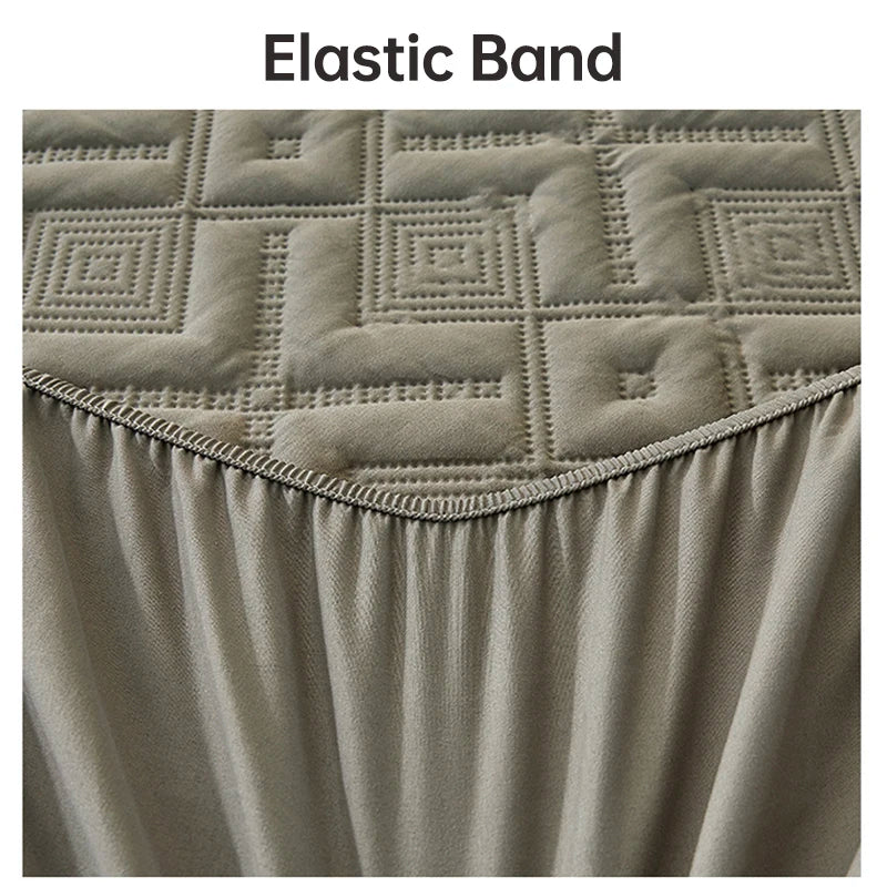 Waterproof Bed Sheet Quilted Throw Mattress Cover for Winter Elastic Fitted Sheet Protector Full Queen King 160/140*200cm