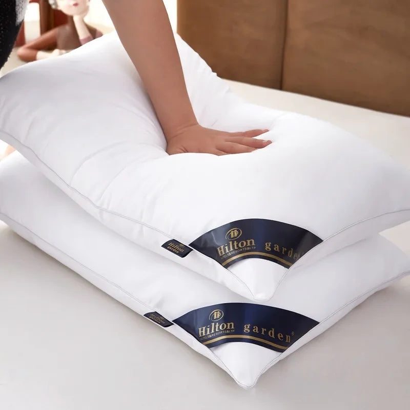 1PC Cotton White Bounce Back Pillow Solid Soft Comfortable Bedroom Bed Sleep Pillow