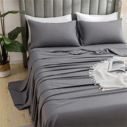 Bed sheet set-brushed microfiber bedding-sheets and pillowcases-deep pockets-easy fit-breathable soft hotel sheets 3-piece set